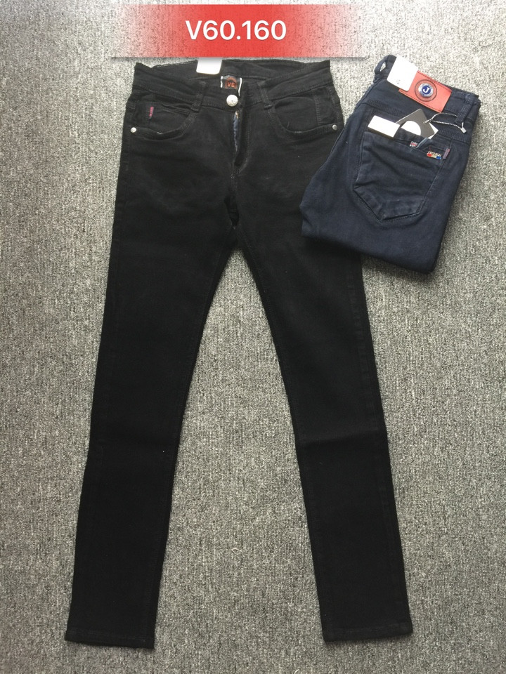 Quần Jeans Nam đen túi hộp V60.160 - slide 1